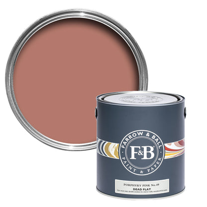 Farrow & Ball Multi Surface 2.5L Dead Flat Porphyry Pink No.49
