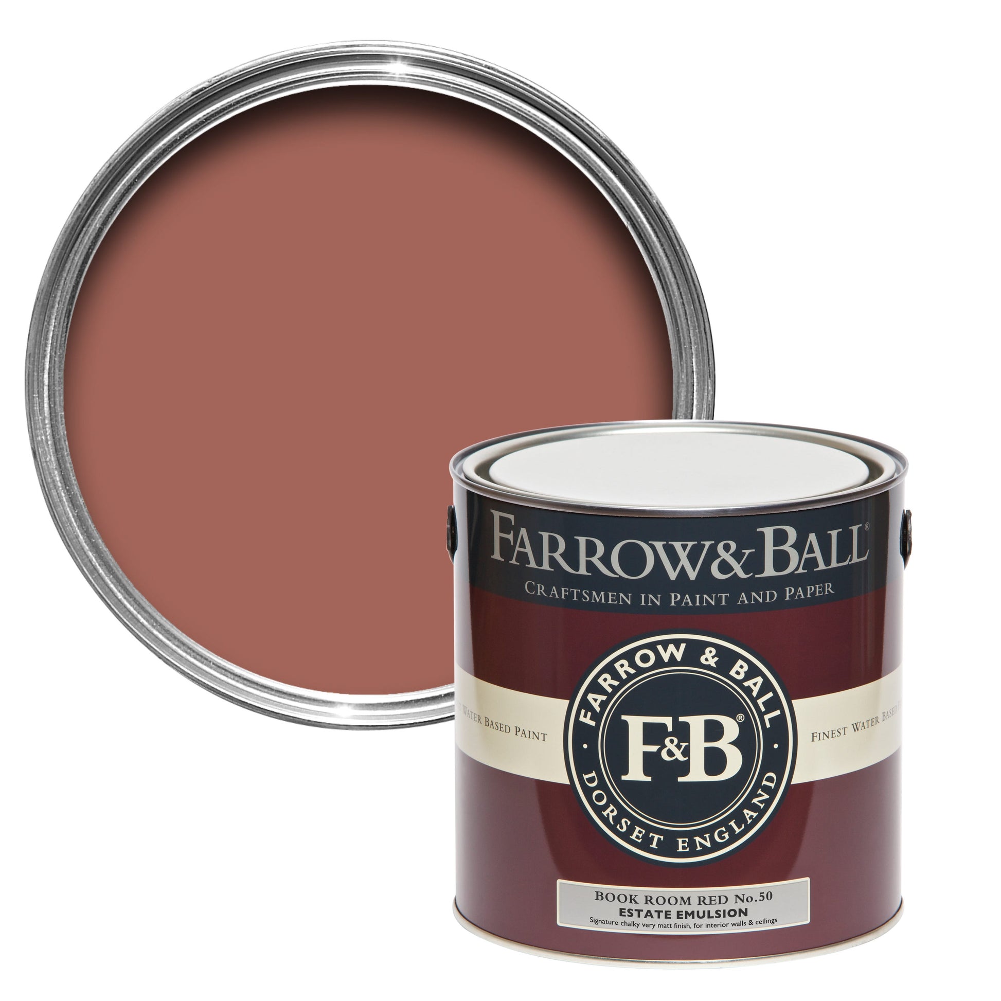 2.5L Estate Emulsion Book Room Red No.50Farrow & Ball