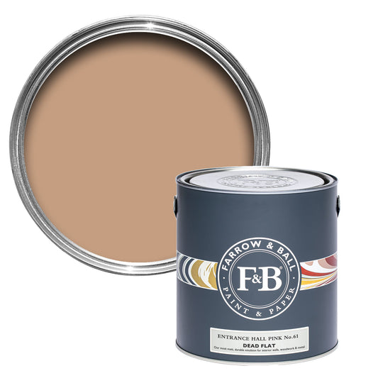 Farrow & Ball Multi Surface 2.5L Dead Flat Entrance Hall Pink No.61