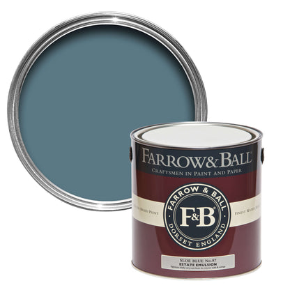 Farrow & Ball 2.5L Flat Eggshell Sloe Blue No.87