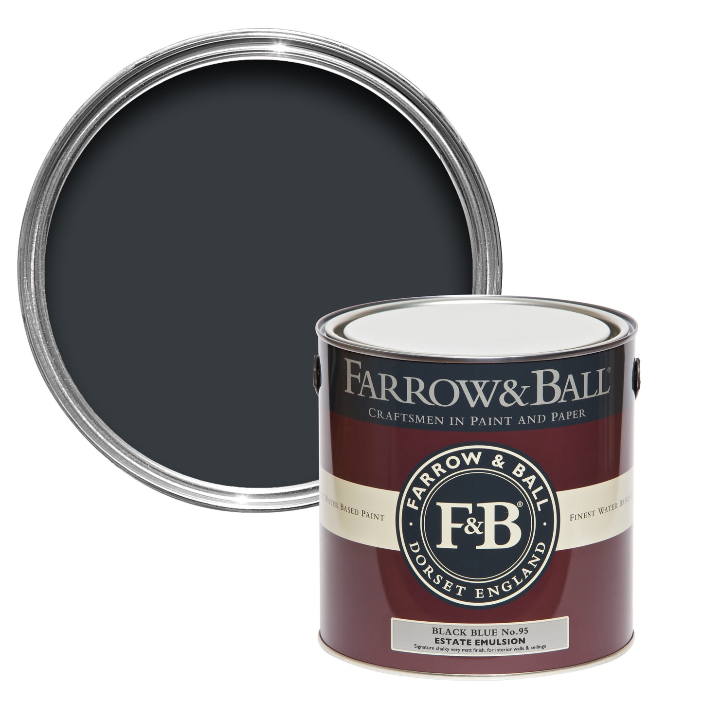 Farrow & Ball 2.5L Exterior Eggshell Black Blue No.95