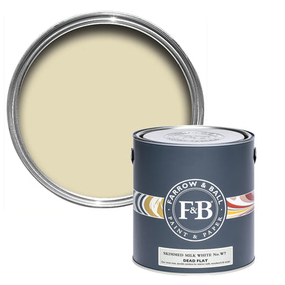 Farrow & Ball Multi Surface 5L Dead Flat Skimmed milk White No.W7
