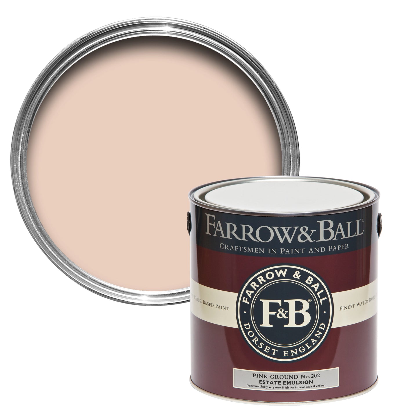 Farrow & Ball 100ml Sample Pot Pink Ground No.202