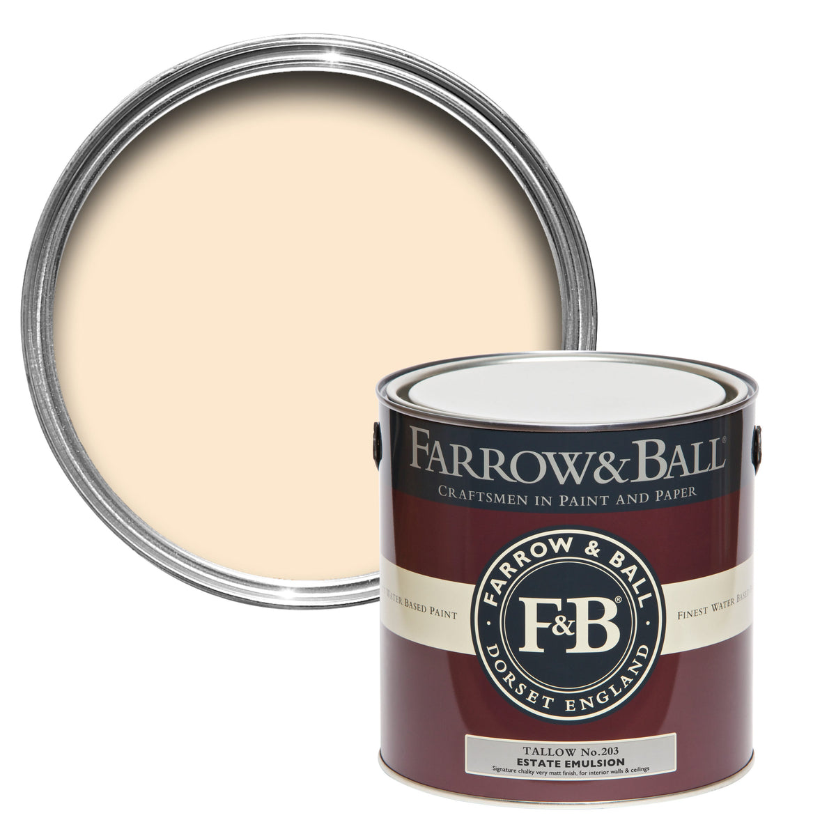 Tin Farrow & Ball 2.5L Modern Emulsion Tallow No.203