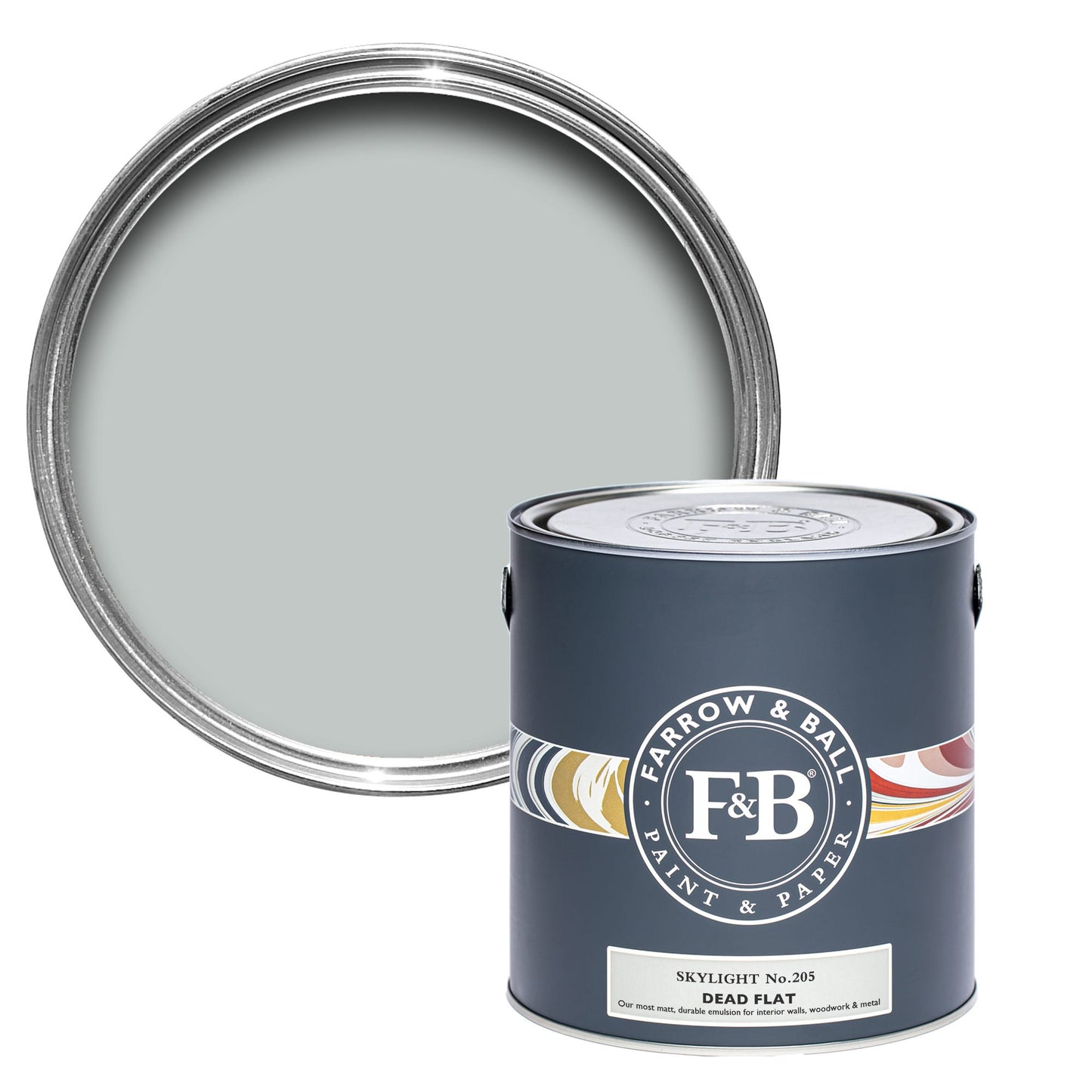 Farrow & Ball Multi Surface 2.5L Dead Flat Skylight No.205
