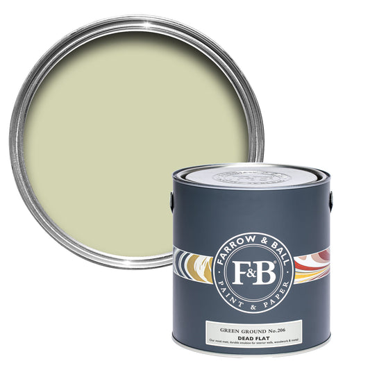 Farrow & Ball Multi Surface 5L Dead Flat Green Ground No.206