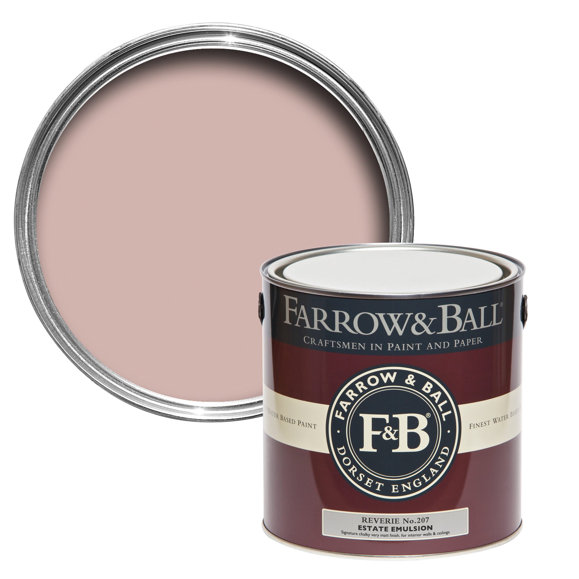 Tin Farrow & Ball 2.5L Modern Emulsion Pink Drab No.207