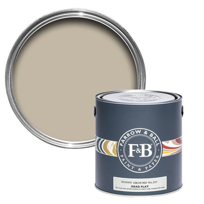 Farrow & Ball Multi Surface 5L Dead Flat Stony Ground No.211