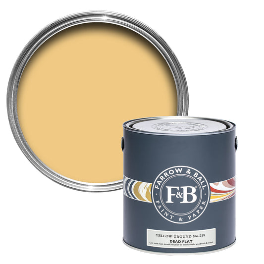 Farrow & Ball Multi Surface 5L Dead Flat Yellow Ground No.218