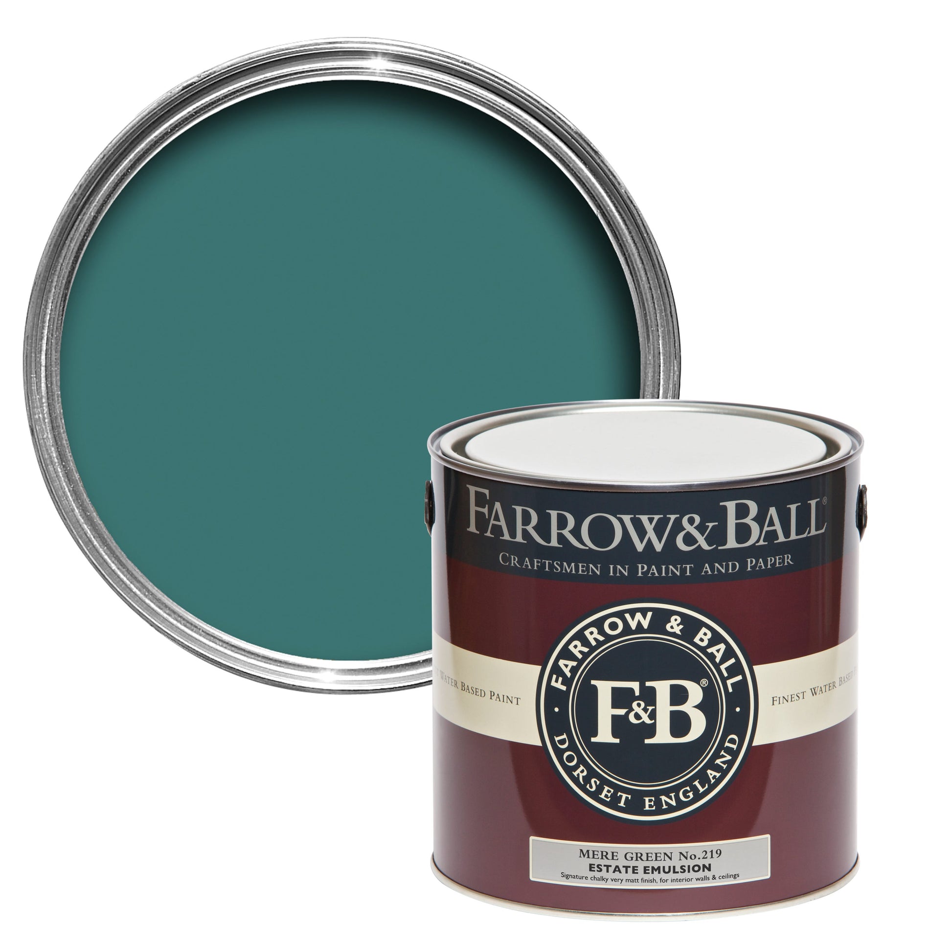 Tin Farrow & Ball 2.5L Modern Emulsion Mere Green No.219