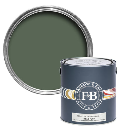 Farrow & Ball Multi Surface 5L Dead Flat Minster Green No.224