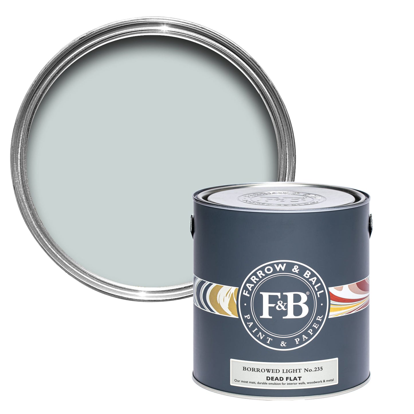 Farrow & Ball Multi Surface 2.5L Dead Flat Borrowed Light No.235