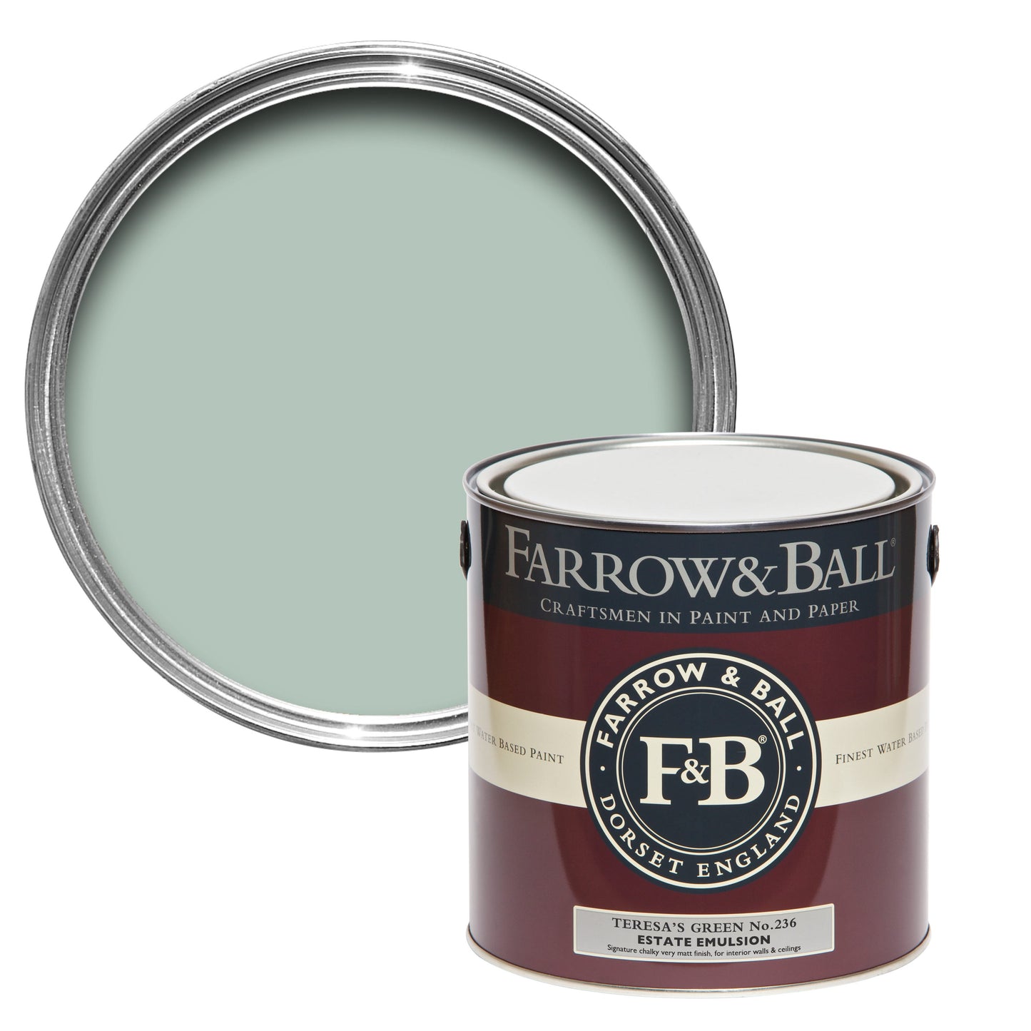 Farrow & Ball 2.5L Exterior Eggshell Teresa's Green No.236