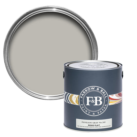 Farrow & Ball Multi Surface 5L Dead Flat Pavilion Gray No.242
