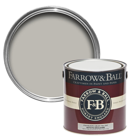 Tin Farrow & Ball 2.5L Modern Emulsion Pavilion Gray No.242