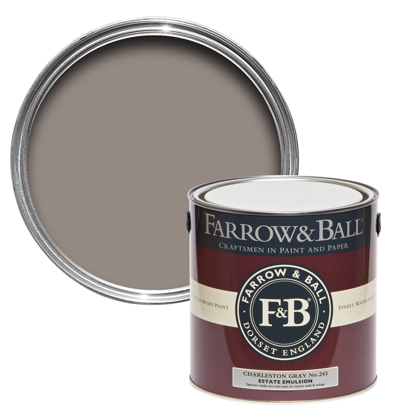 Farrow & Ball 2.5L Exterior Eggshell Charleston Gray No.243