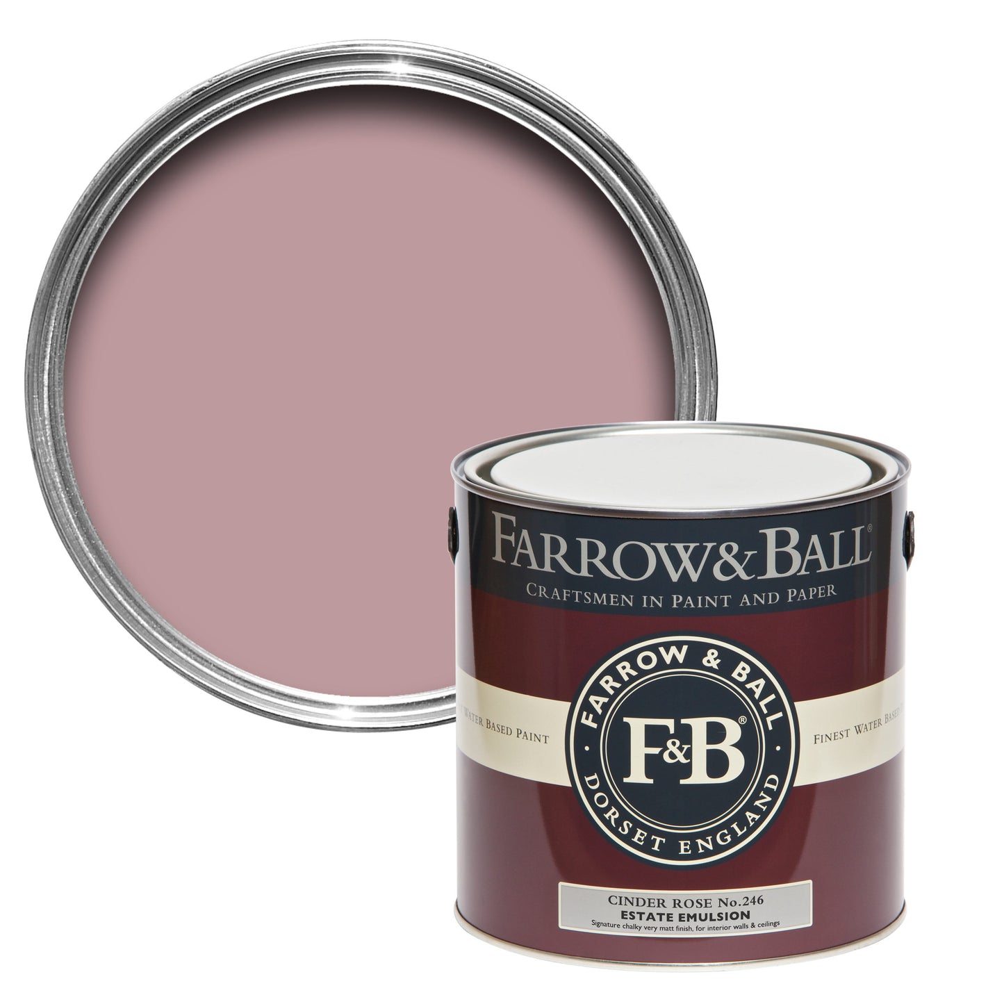 Tin Farrow & Ball 2.5L Modern Emulsion Cinder Rose No.246