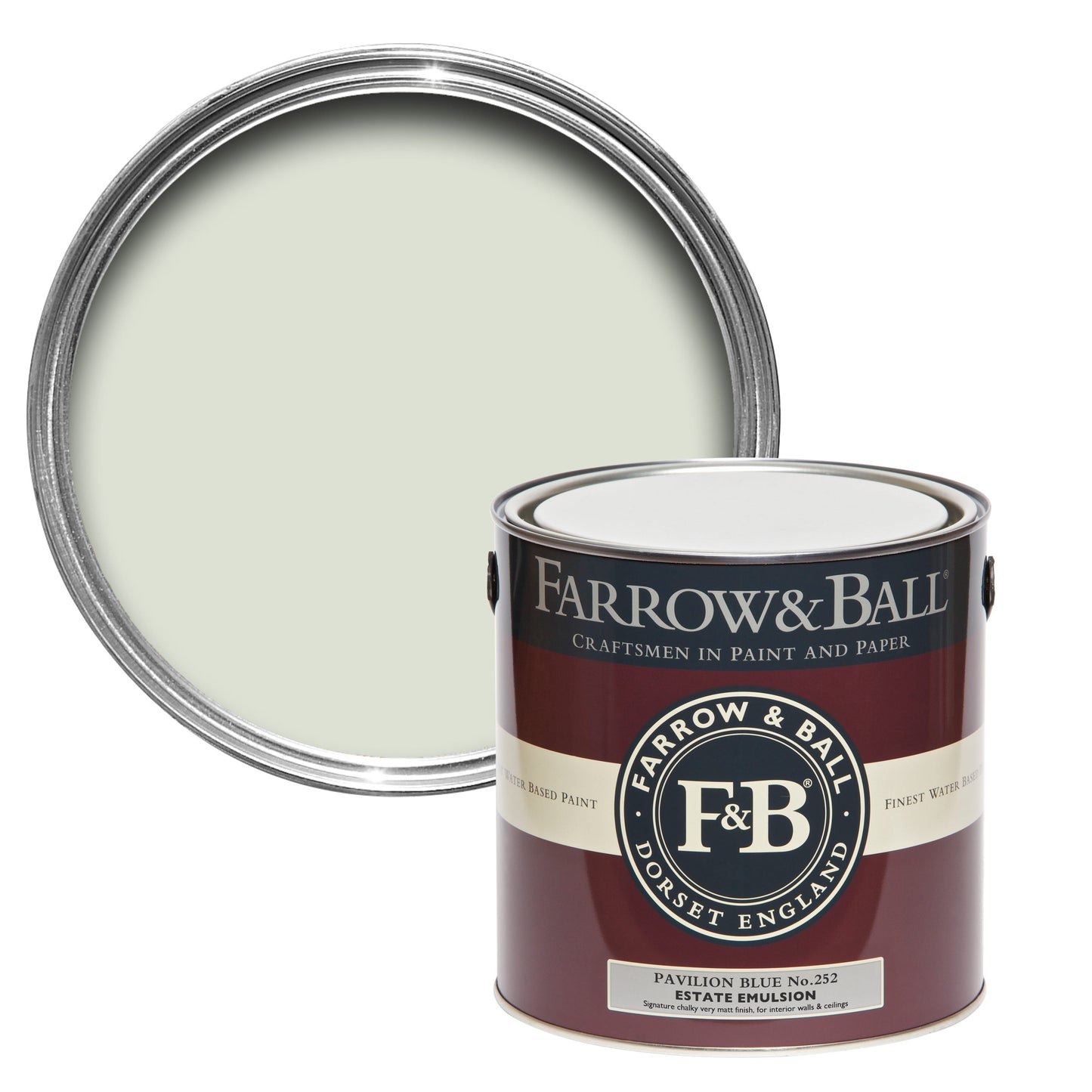 Farrow & Ball 2.5L Exterior Eggshell Pavilion Blue No.252