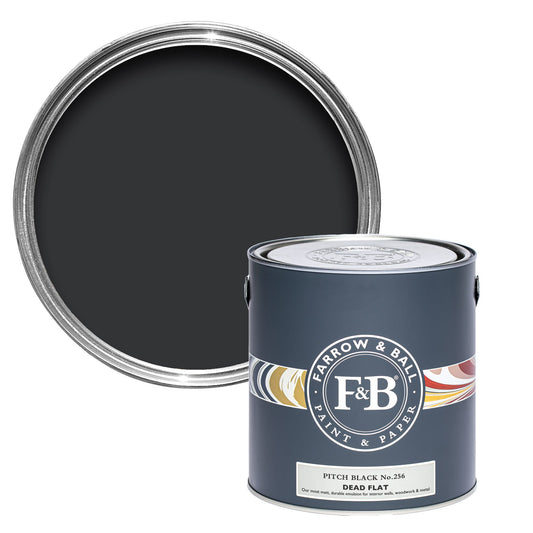 Farrow & Ball Multi Surface 5L Dead Flat Pitch Black No.256