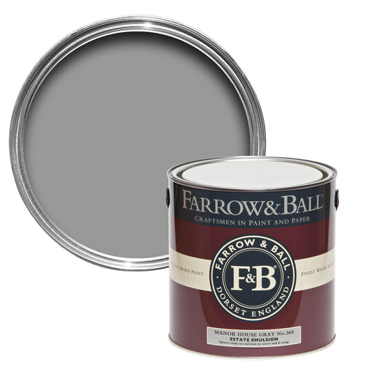 Farrow & Ball 2.5L Modern Eggshell Manor House Gray No.265