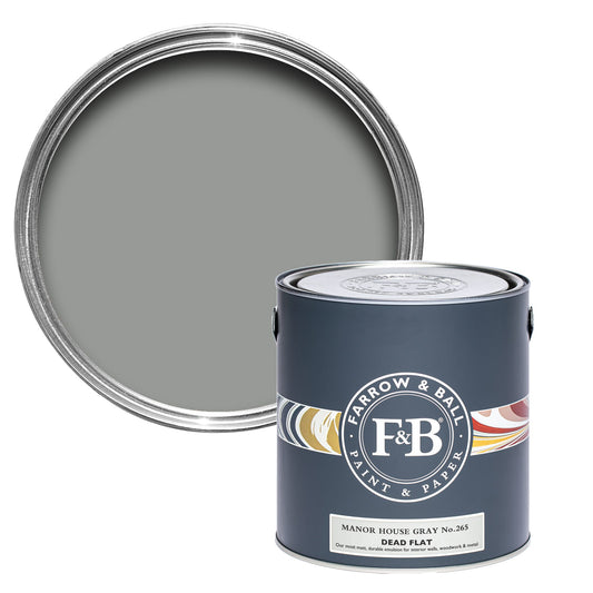 Farrow & Ball Multi Surface 5L Dead Flat Manor House Gray No.265