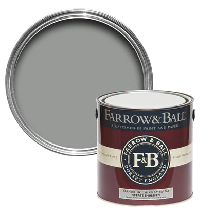 Farrow & Ball 2.5L Flat Eggshell Manor House Gray No.265