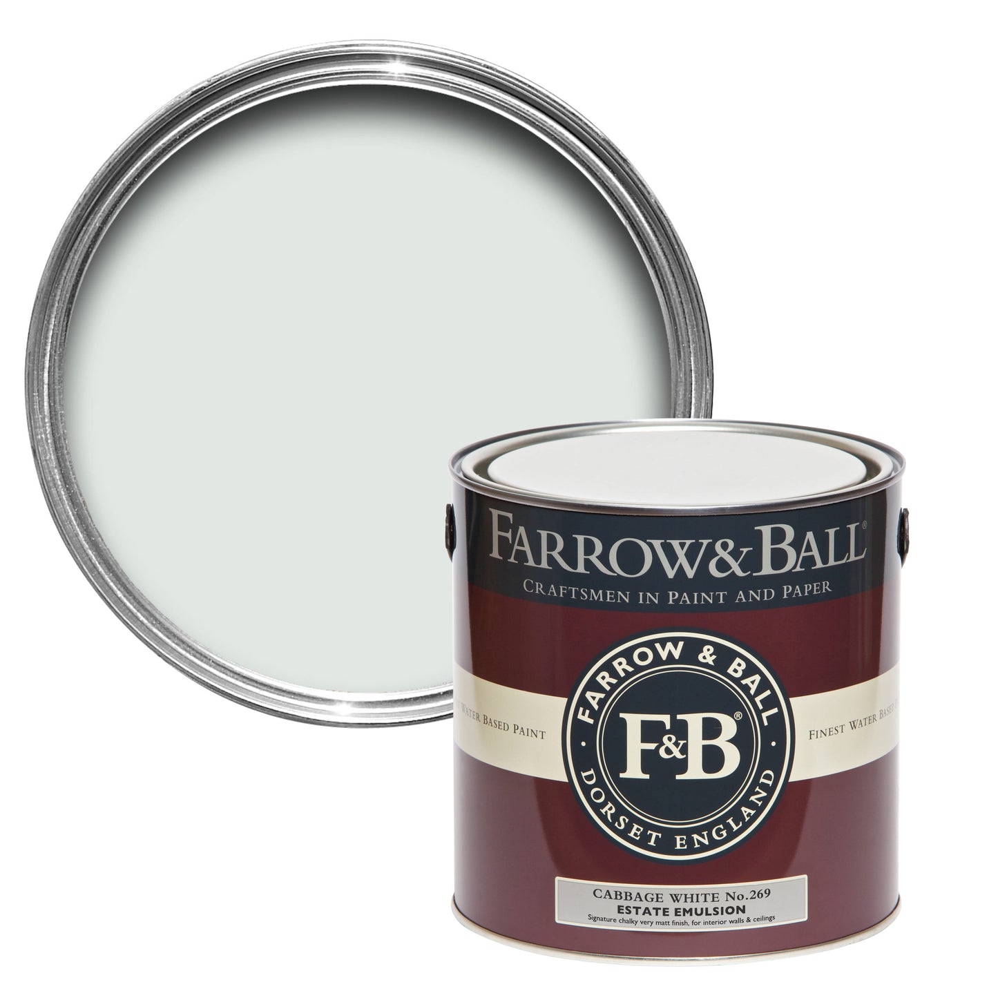 Farrow & Ball 100ml Sample Pot Cabbage White No.269