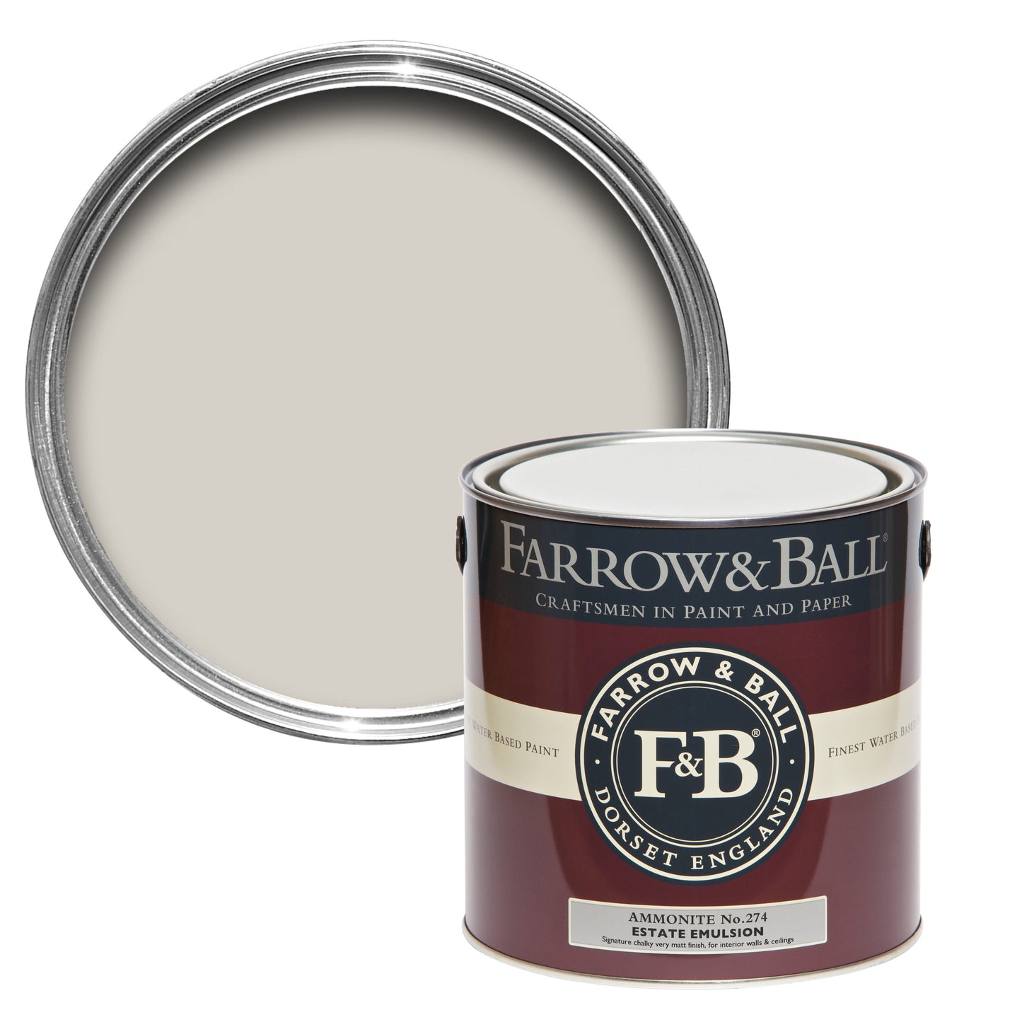 Farrow & Ball 2.5L Exterior Eggshell Ammonite No.274