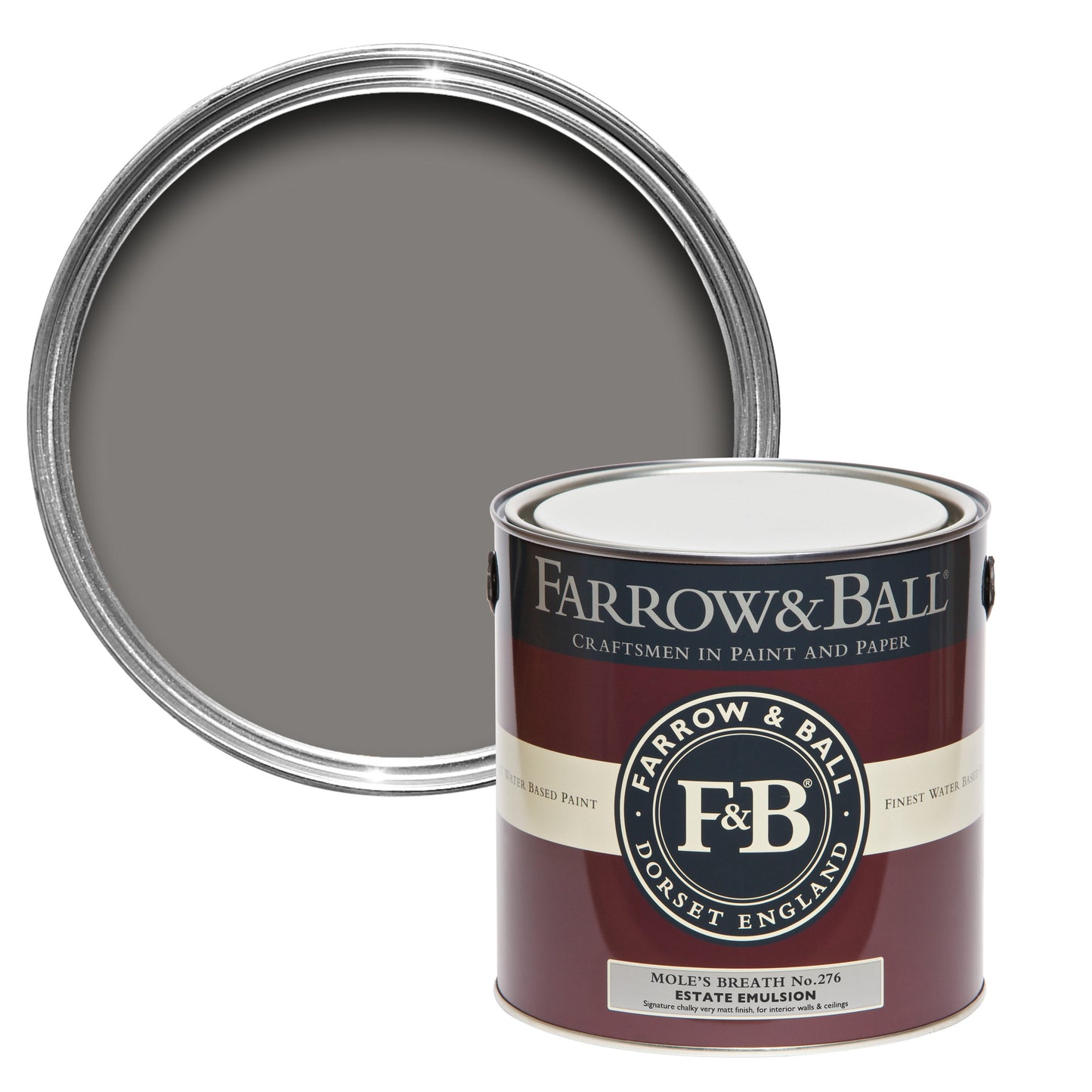 Farrow & Ball 2.5L Modern Eggshell Mole's Breath No.276