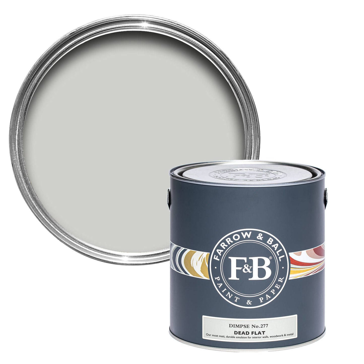 Farrow & Ball Multi Surface 2.5L Dead Flat Dimpse No.277