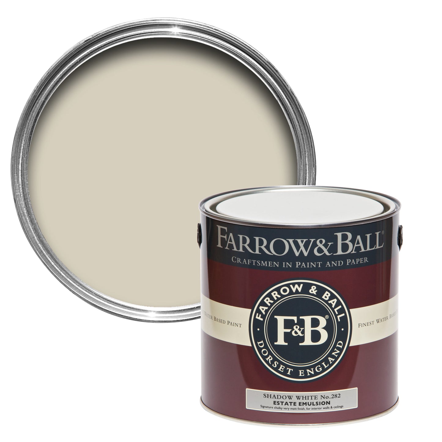Farrow & Ball 2.5L Modern Eggshell Shadow White No.282