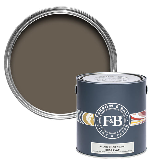Farrow & Ball Multi Surface 5L Dead Flat Salon Drab No.290