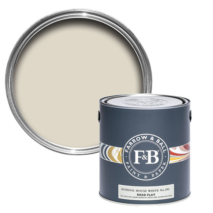 Farrow & Ball Multi Surface 5L Dead Flat School House White No.291