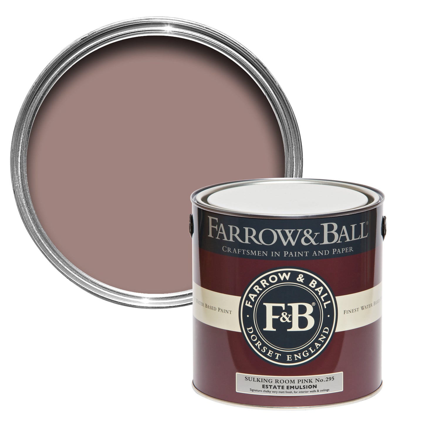 Farrow & Ball 2.5L Exterior Eggshell Sulking Room Pink No.295