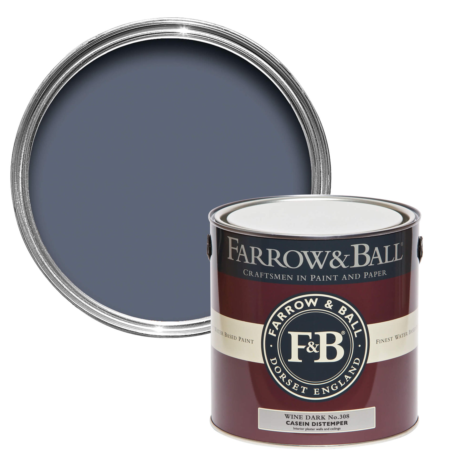 Tin Farrow & Ball 2.5L Modern Emulsion Wine Dark No.308