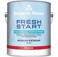 Tin of Benjamin Moore Fresh Start High Hide Primer