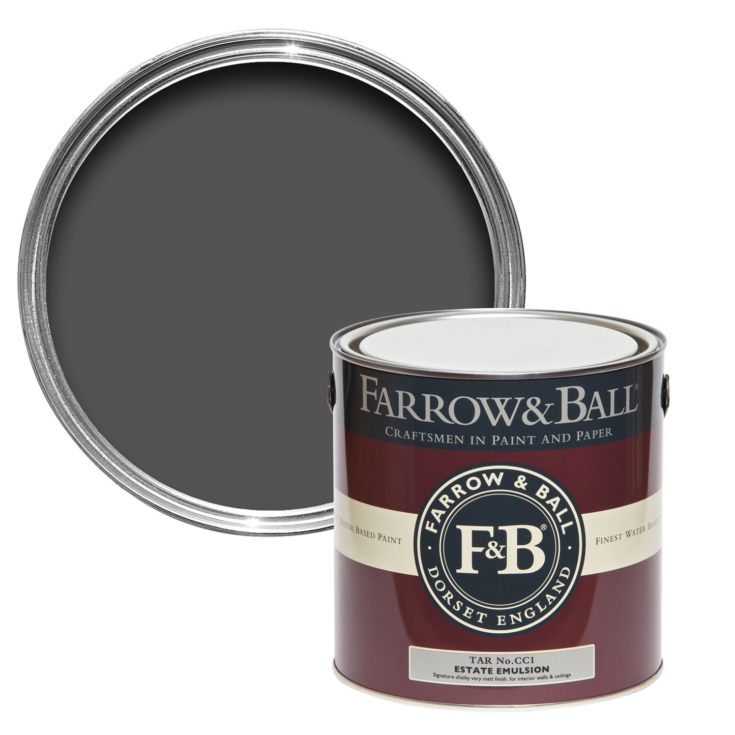 Farrow & Ball 2.5L Exterior Eggshell Tar No.CC1