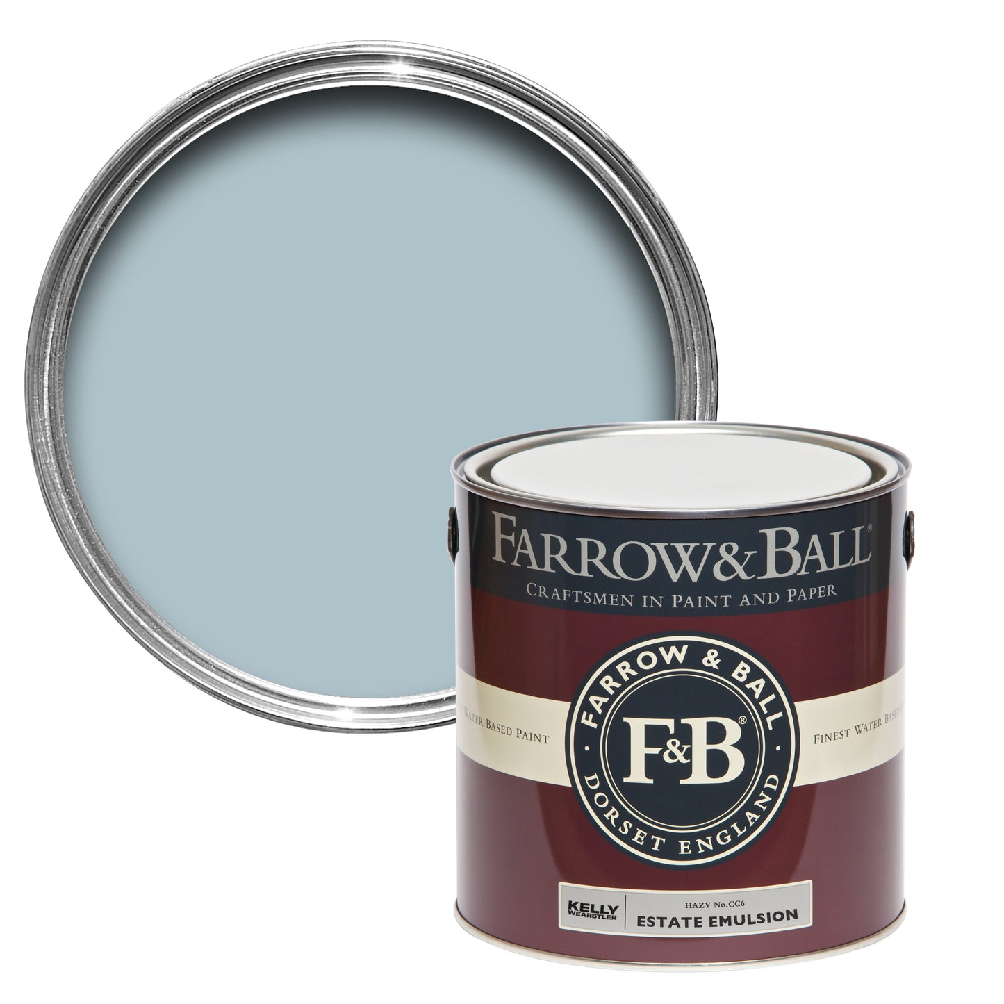 Farrow & Ball 2.5L Flat Eggshell Hazy No.CC6