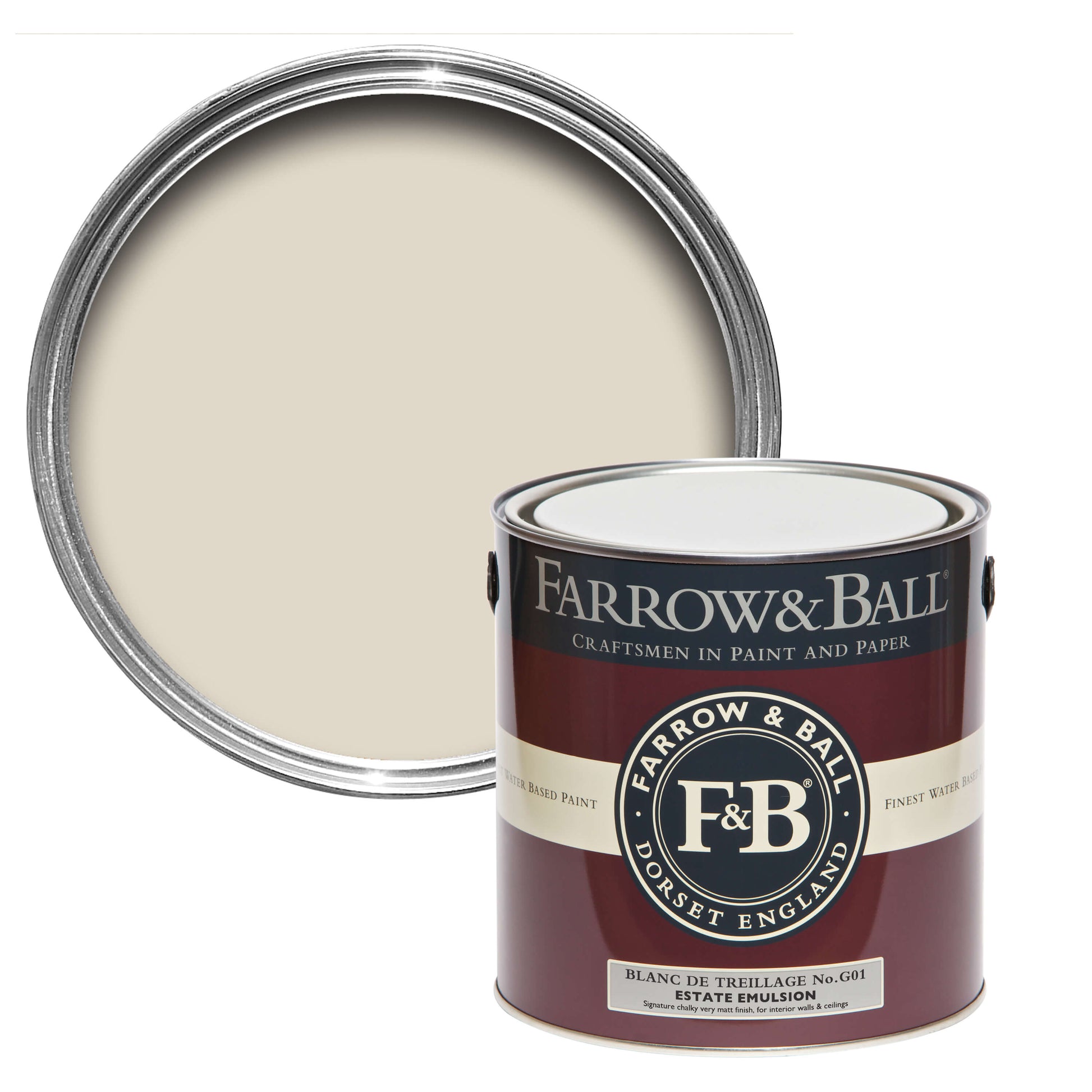 2.5L Estate Emulsion Blanc De Treillage No.G1Farrow & Ball