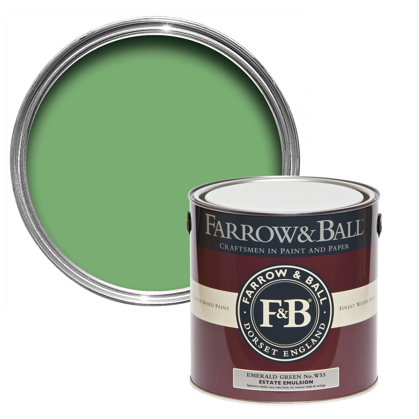 2.5L Estate Emulsion Emerald Green No.W53Farrow & Ball