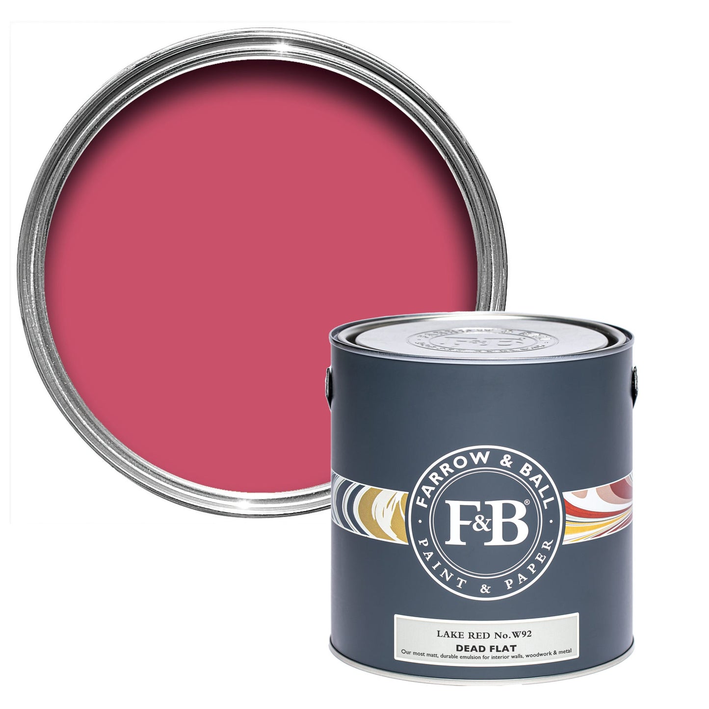 Farrow & Ball Multi Surface 750ml Dead Flat Lake Red No.W92