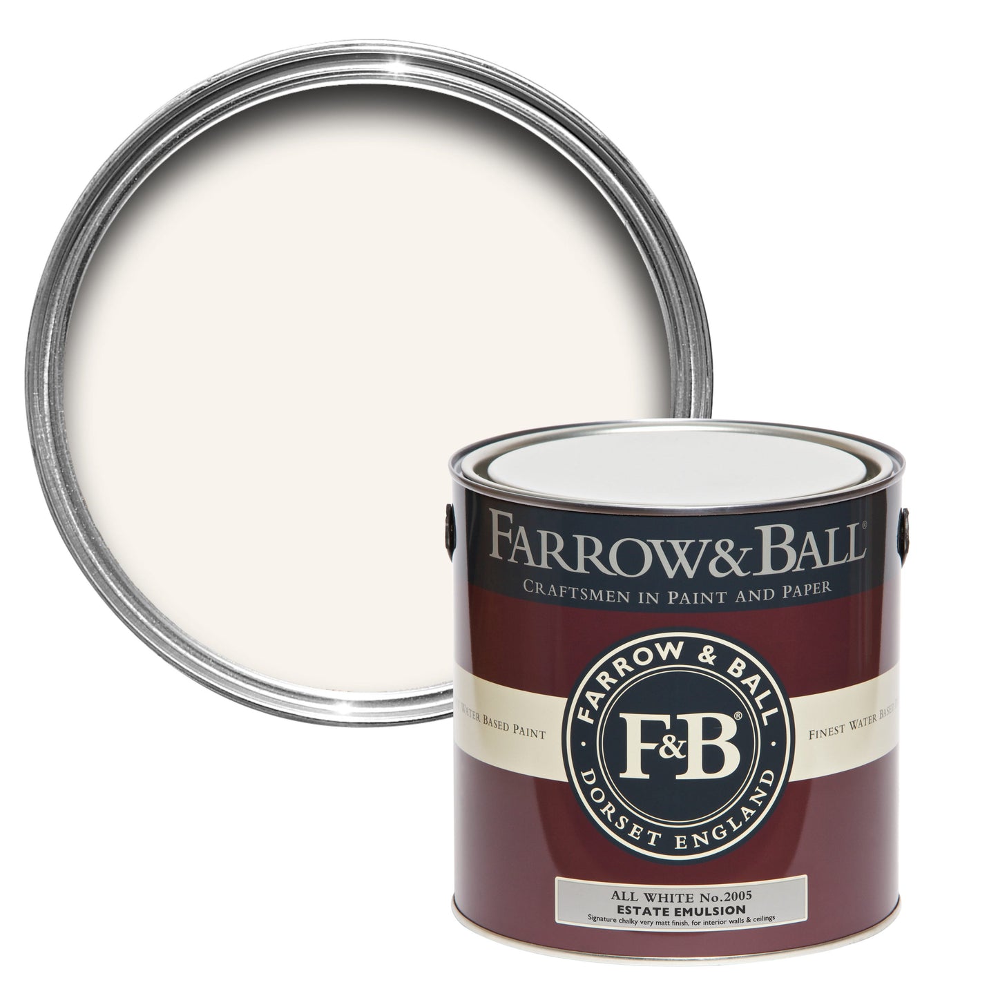 Farrow & Ball 2.5L Exterior Eggshell All White No.2005