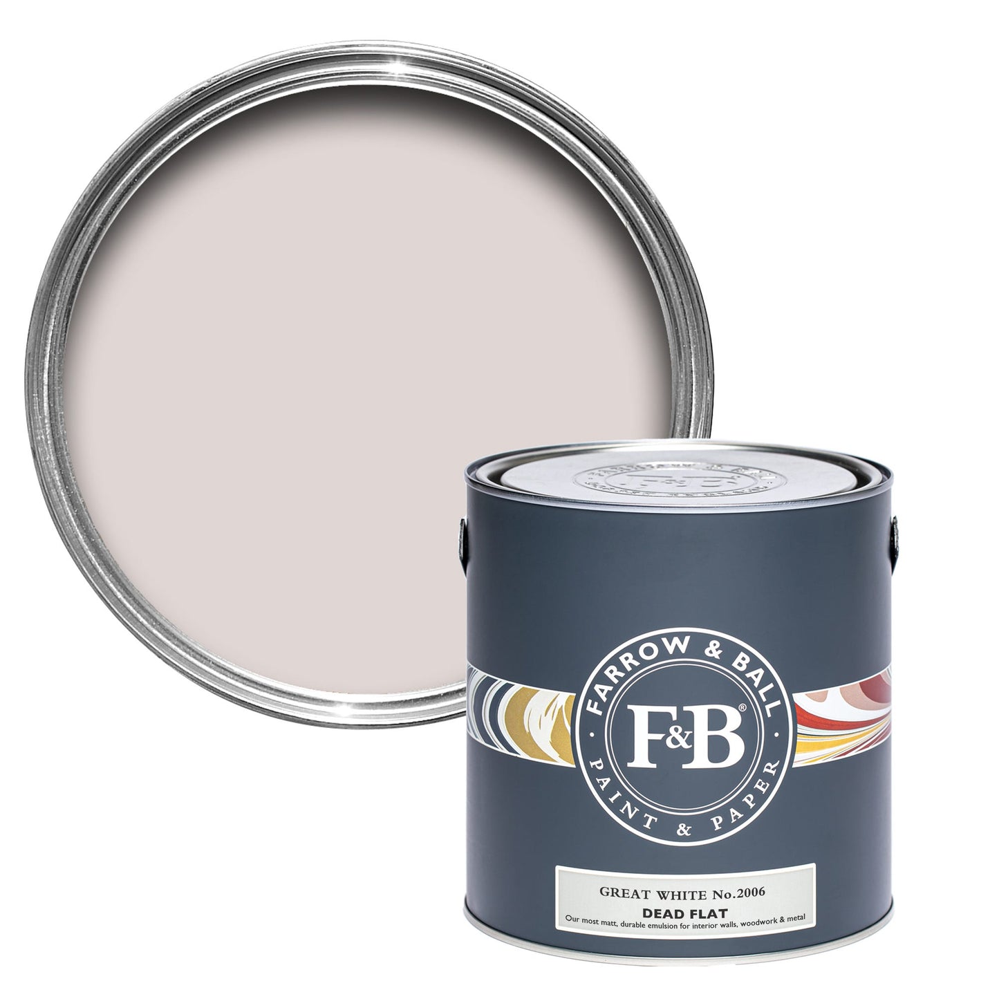 Farrow & Ball Multi Surface 750ml Dead Flat Great White No.2006