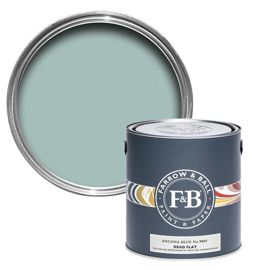 Farrow & Ball Multi Surface 5L Dead Flat Ancona Blue No.9805