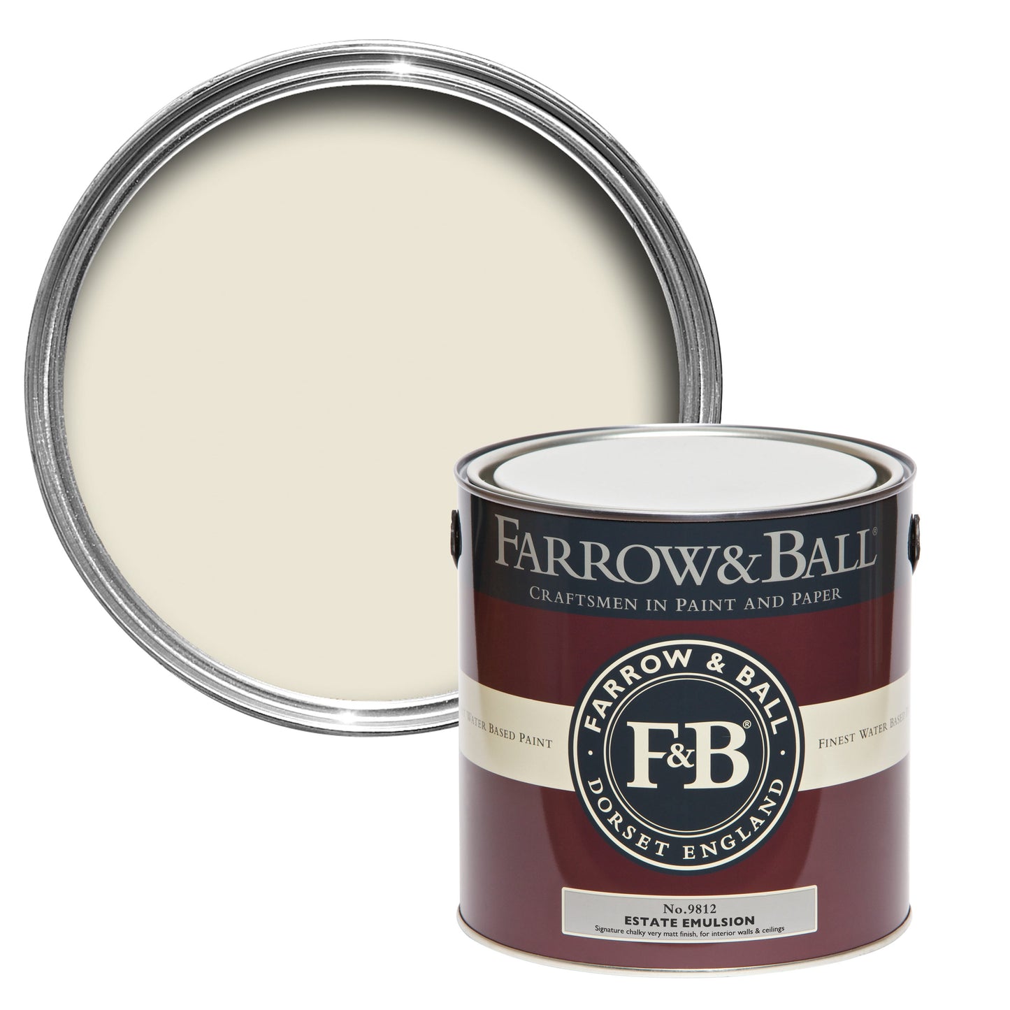 2.5L Estate Emulsion Farrow's White No.9812Farrow & Ball