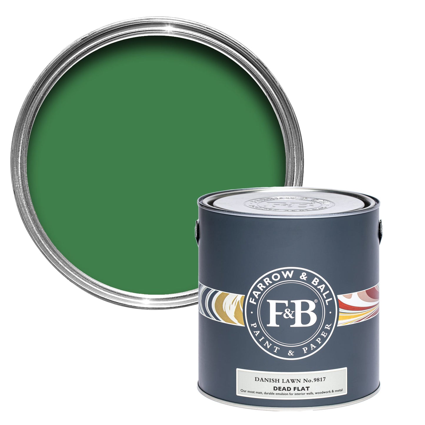 Farrow & Ball Multi Surface 750ml Dead Flat Danish Lawn No.9817