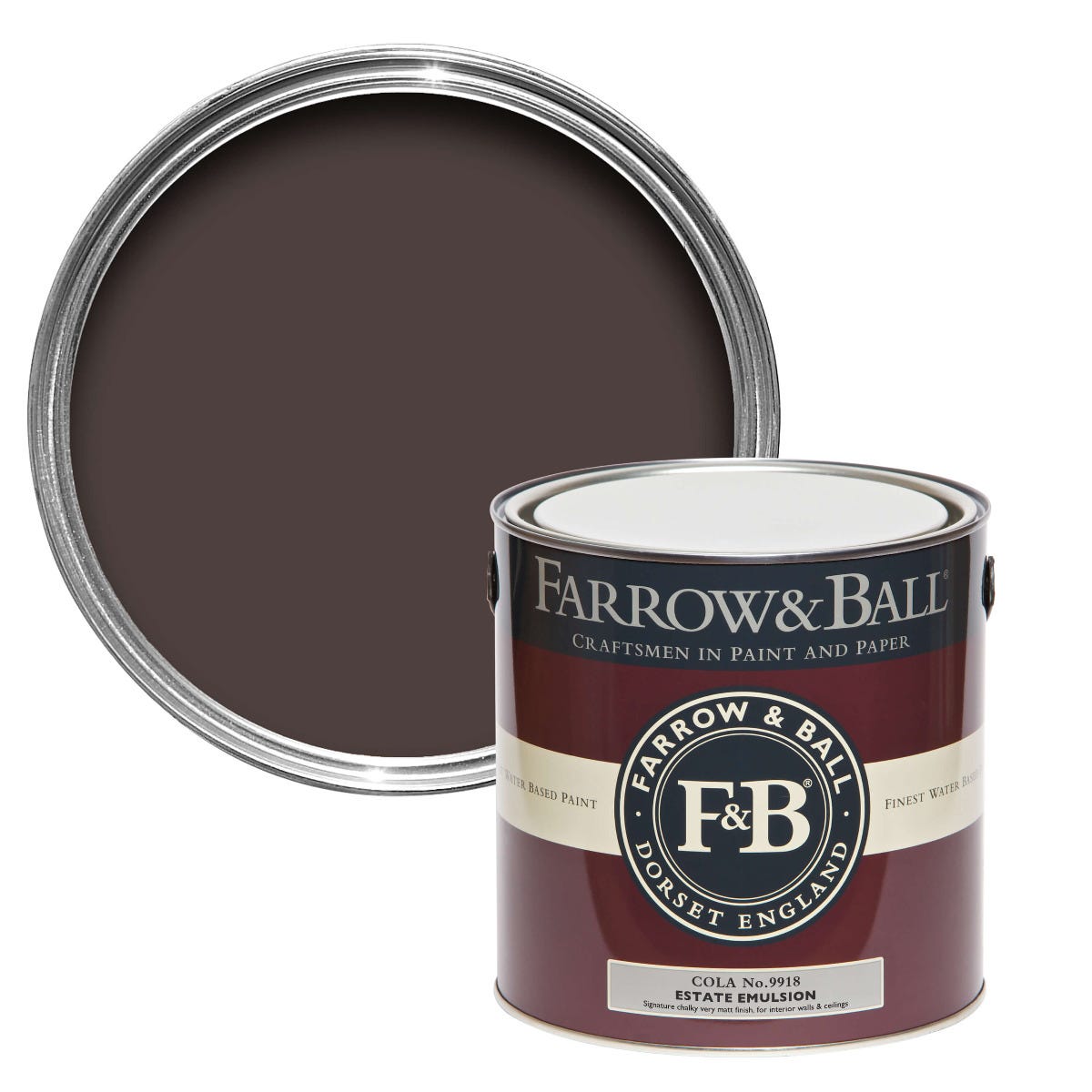 Tin Farrow & Ball 2.5L Modern Emulsion Cola No.9918