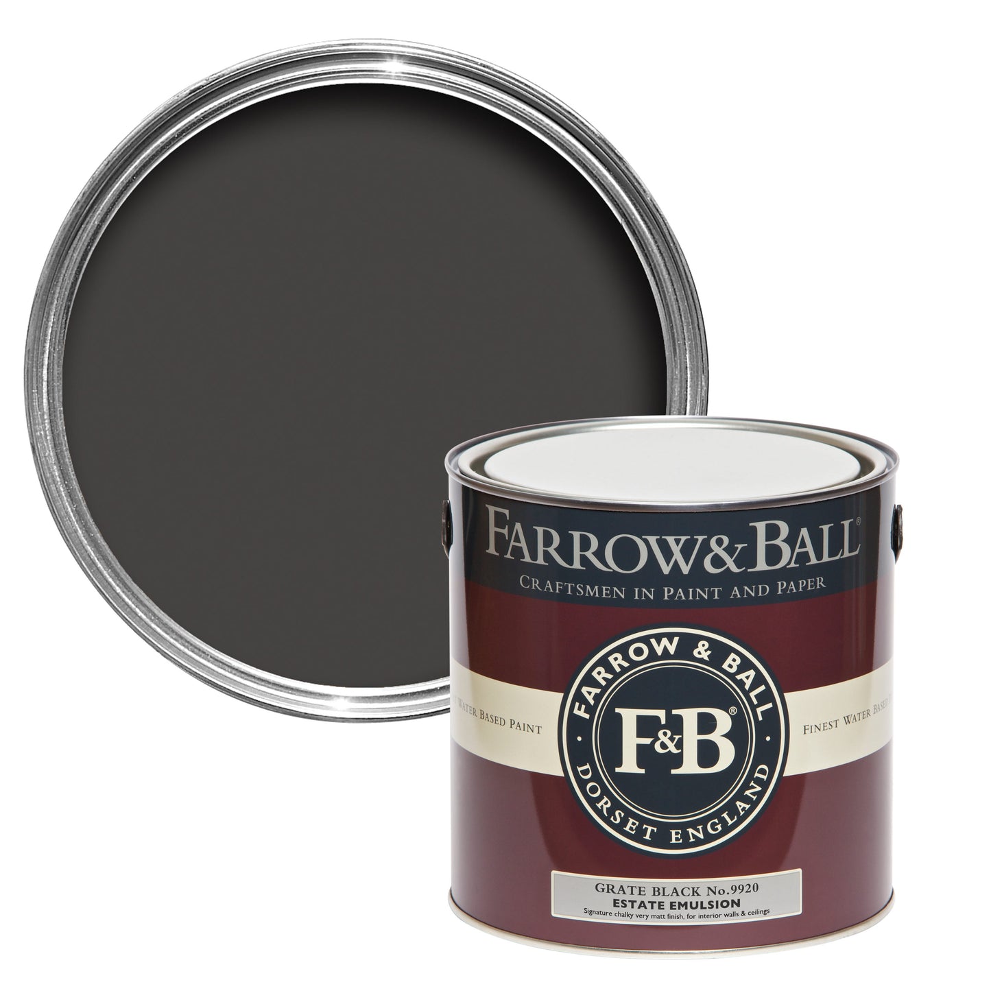 Farrow & Ball 750ml Modern Eggshell Grate Black No.9920