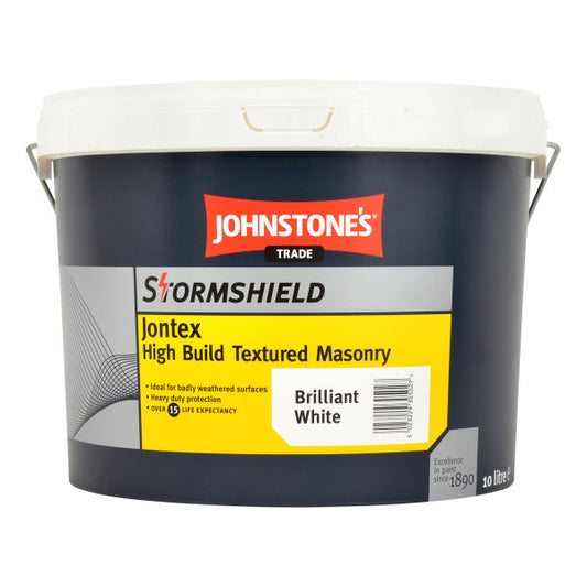 Johnstones Trade Jontex High Build Textured Masonry Coating - White - 10L