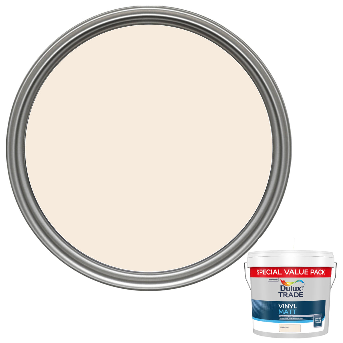 Dulux Trade Vinyl Matt Magnolia S.V.P. - 7.5 Litre